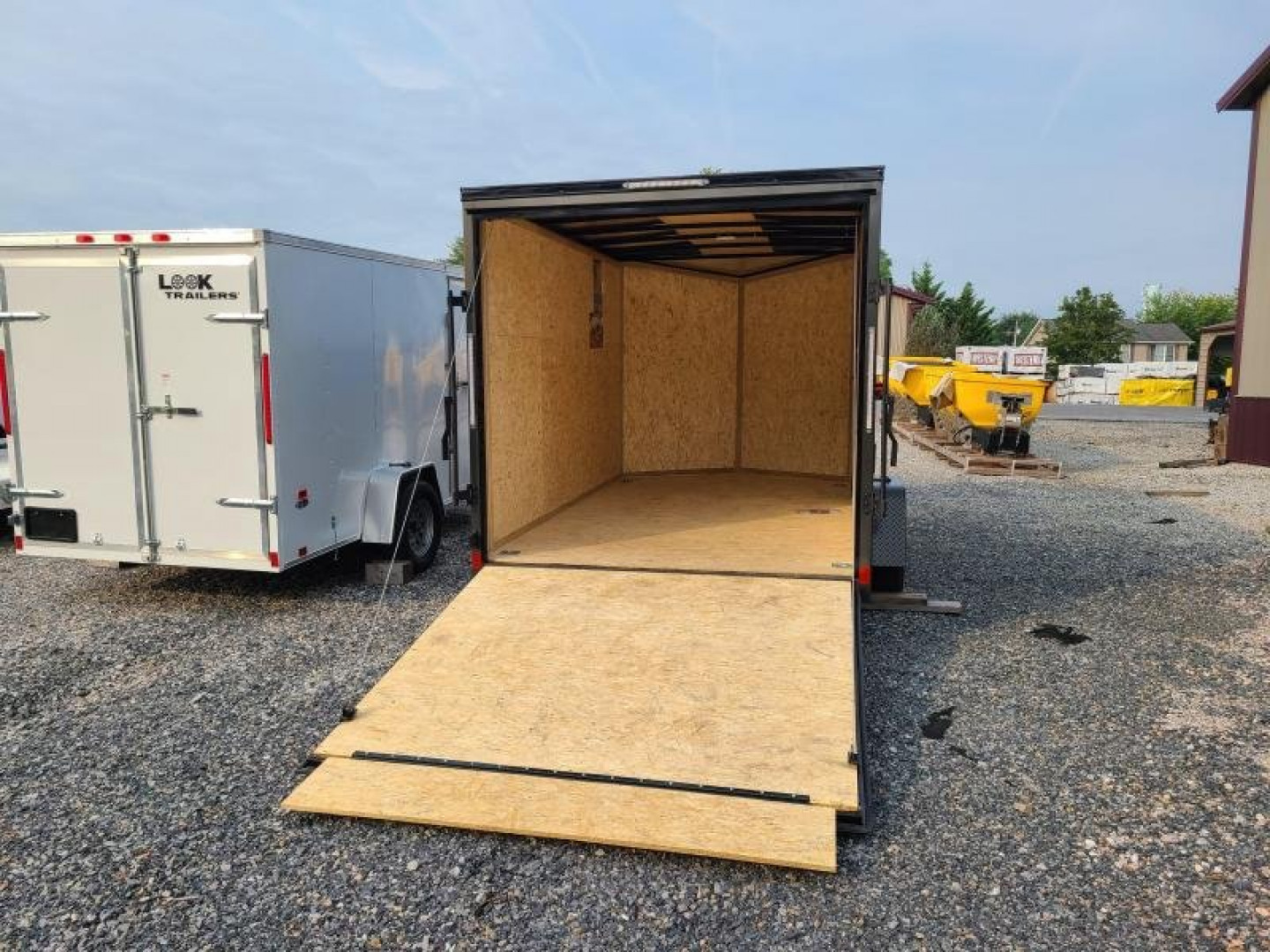 New 7 x 12 Look Element SE BLACKOUT V-Nose Cargo Trailer 3.5K GVWR w/Brakes  ***6" Extra Height, 4 D-Rings, Alum Wheels