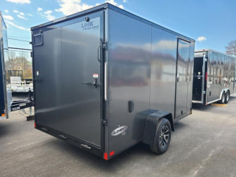 New 7 x 12 Look Element SE BLACKOUT V-Nose Cargo Trailer 3.5K GVWR w/Brakes  ***6" Extra Height, 4 D-Rings, Alum Wheels