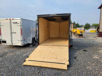 New 7 x 12 Look Element SE BLACKOUT V-Nose Cargo Trailer 3.5K GVWR w/Brakes  ***6" Extra Height, 4 D-Rings, Alum Wheels