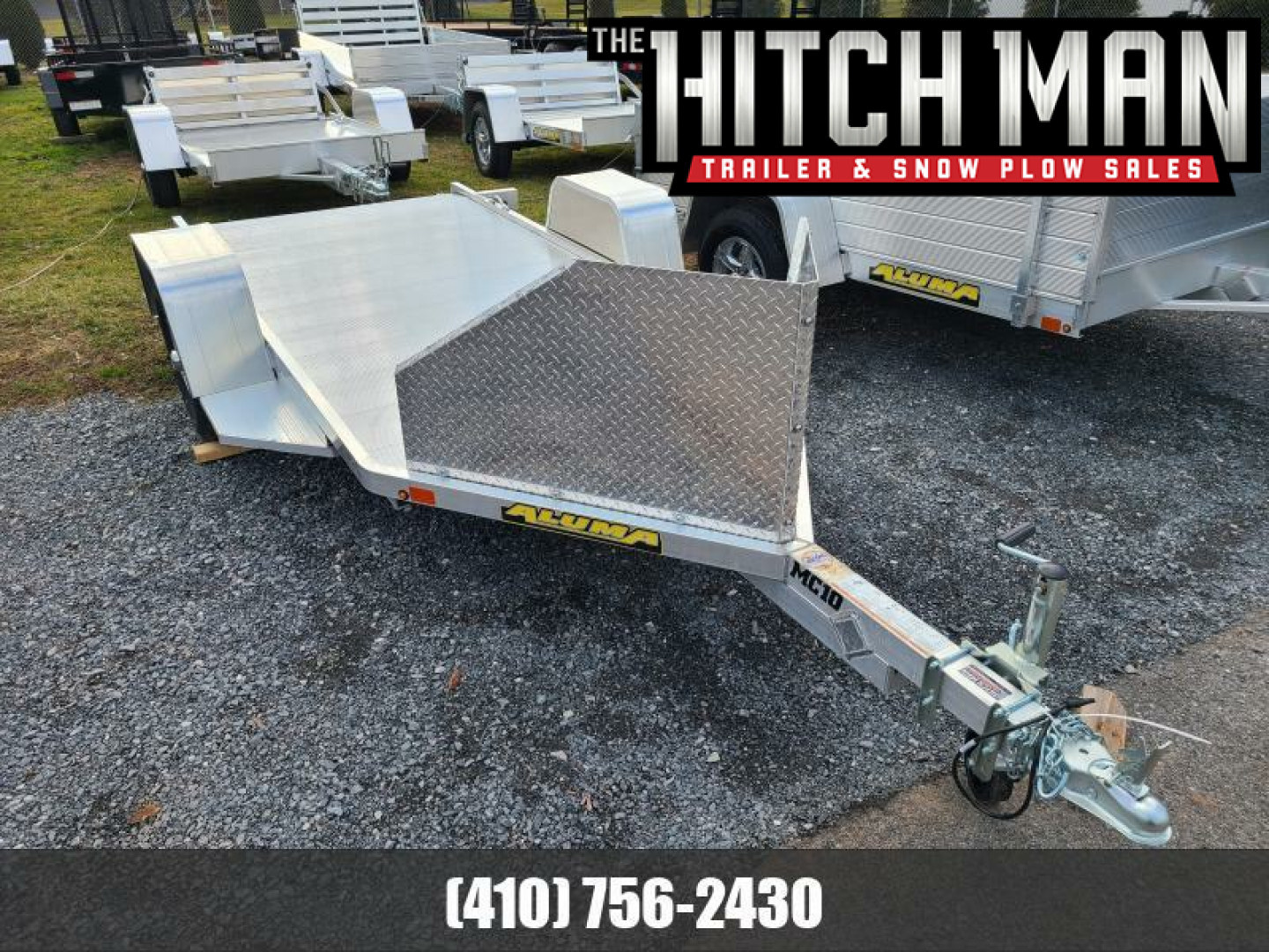 New 4'3" x 10'5" Aluma MC10 Aluminum Single Motorcycle Trailer 3K