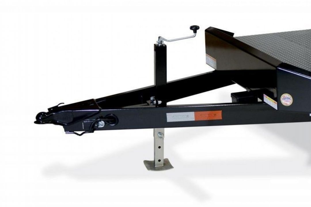 New 7 x 18 Sure Trac Steel Deck Car Hauler, 7K GVWR ***w/Removable Fenders(both), Winch Mounting Plate, Aluminum Wheels