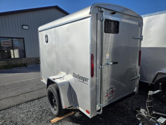 New 5 X 8 Homesteader Challenger Cargo, 3k GVWR **Silver w/Side Dr, Wall Vents, Int. Light