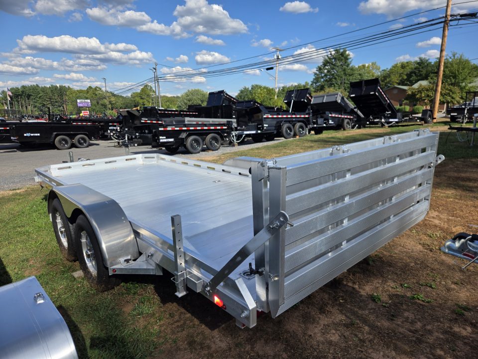 New 6.5' x 16' ALUMA 7816 Utility Trailer 7K GVWR **w/Bi-Fold Rear Gate, (6) Recessed Tie Downs, Stab Jacks
