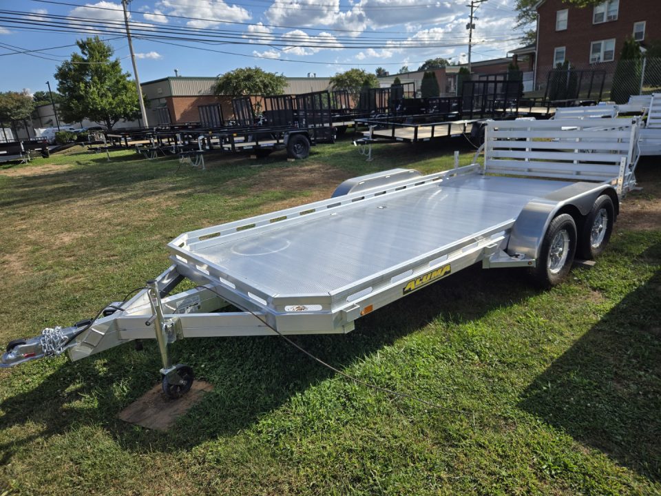 New 6.5' x 16' ALUMA 7816 Utility Trailer 7K GVWR **w/Bi-Fold Rear Gate, (6) Recessed Tie Downs, Stab Jacks