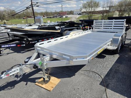 New 6.5' x 16' ALUMA 7816 Utility Trailer 7K GVWR **w/Bi-Fold Rear Gate, (6) Recessed Tie Downs, Stab Jacks