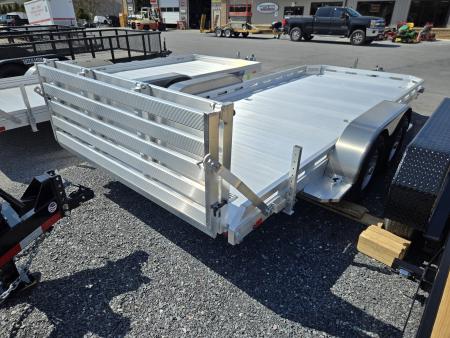 New 6.5' x 16' ALUMA 7816 Utility Trailer 7K GVWR **w/Bi-Fold Rear Gate, (6) Recessed Tie Downs, Stab Jacks