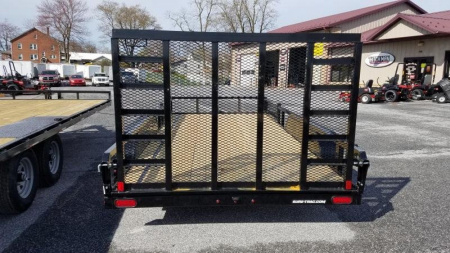 New 7 X 16 Sure-Trac ATV Tube Top Utility Trailer, 7k GVWR ***w/Reinforced Tailgate & Removable Side Ramps