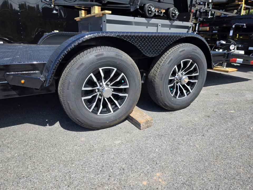 New 7 x 20 Sure Trac Steel Deck Car Hauler, 10k GVWR **w/ Both Removable Fenders, Winch Plate, Alum Wheels, Toolbox