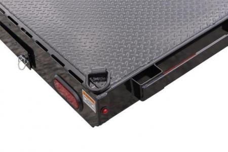 New 7 x 20 Sure Trac Steel Deck Car Hauler, 10k GVWR **w/ Both Removable Fenders, Winch Plate, Alum Wheels, Toolbox