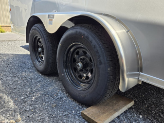 New 7 x 14 Car-Mate Custom Cargo Trailer 7k  ***Silver w/Ramp Door & 6" Extra Height