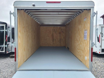 New 7 x 14 Car-Mate Custom Cargo Trailer 7k  ***Silver w/Ramp Door & 6" Extra Height