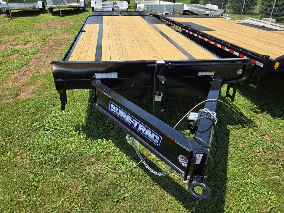 New 8.5 x 25 (20+5) Sure-Trac HD Low Profile Deckover Equipment Trailer, 15K GVWR