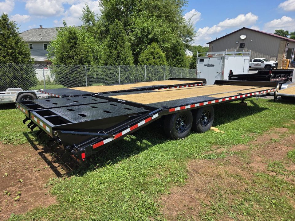 New 8.5 x 25 (20+5) Sure-Trac HD Low Profile Deckover Equipment Trailer, 15K GVWR