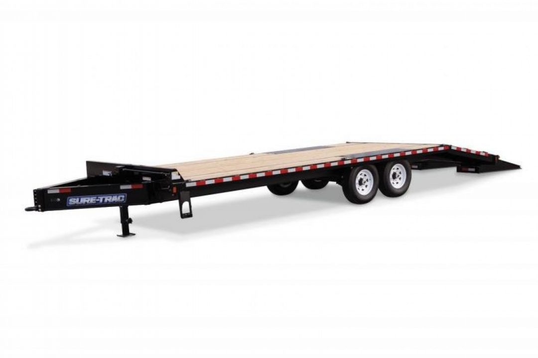 New 8.5 x 25 (20+5) Sure-Trac HD Low Profile Deckover Equipment Trailer, 15K GVWR