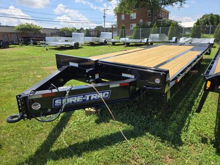New 8.5 x 25 (20+5) Sure-Trac HD Low Profile Deckover Equipment Trailer, 15K GVWR