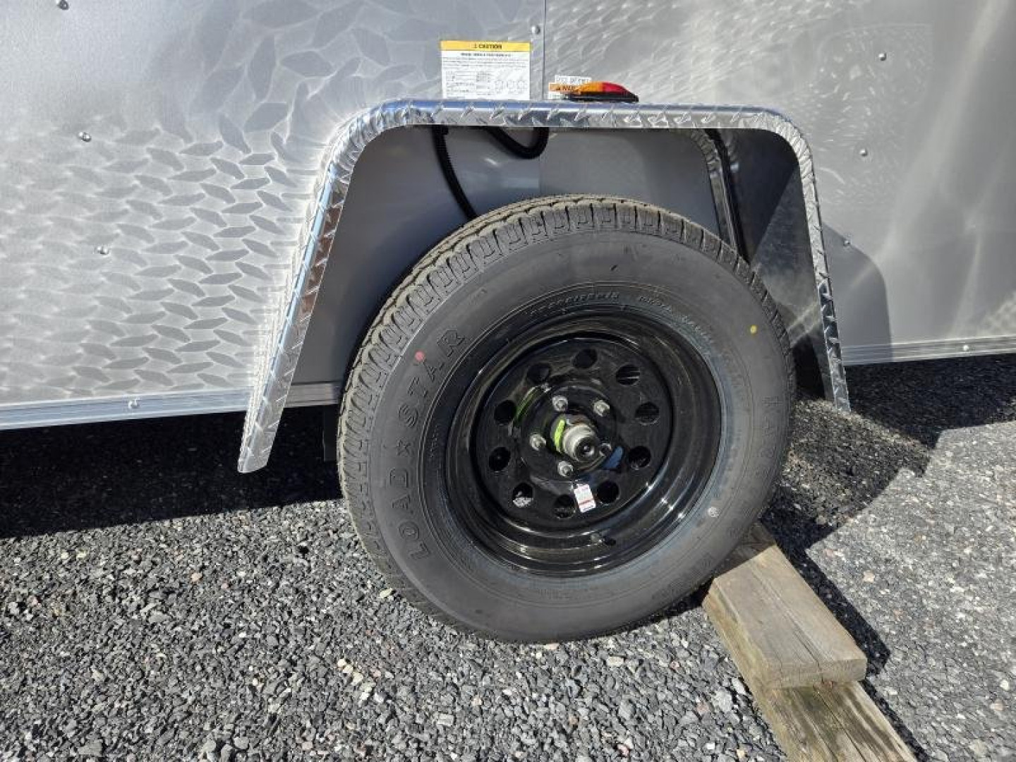 New 6 x 10 Homesteader Intrepid V-Nose Cargo Trailer, 3k GVWR **Silver w/ Ramp Door, Tie Dns