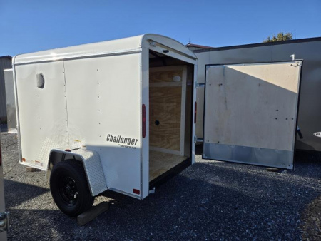 New 5 X 8 Homesteader Challenger Cargo 3k GVWR ***White w/Side Dr & Swing Out Rear Door