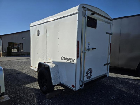 New 5 X 8 Homesteader Challenger Cargo 3k GVWR ***White w/Side Dr & Swing Out Rear Door
