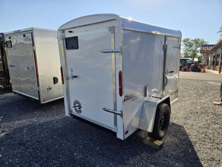 New 5 X 8 Homesteader Challenger Cargo 3k GVWR ***White w/Side Dr & Swing Out Rear Door