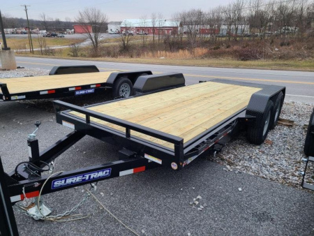 New 7 x 18 Sure-Trac Tilt Bed Equipment Trailer, 14k GVWR