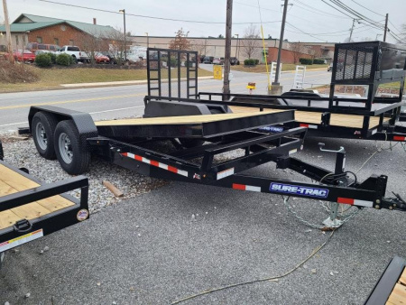 New 7 x 18 Sure-Trac Tilt Bed Equipment Trailer, 14k GVWR