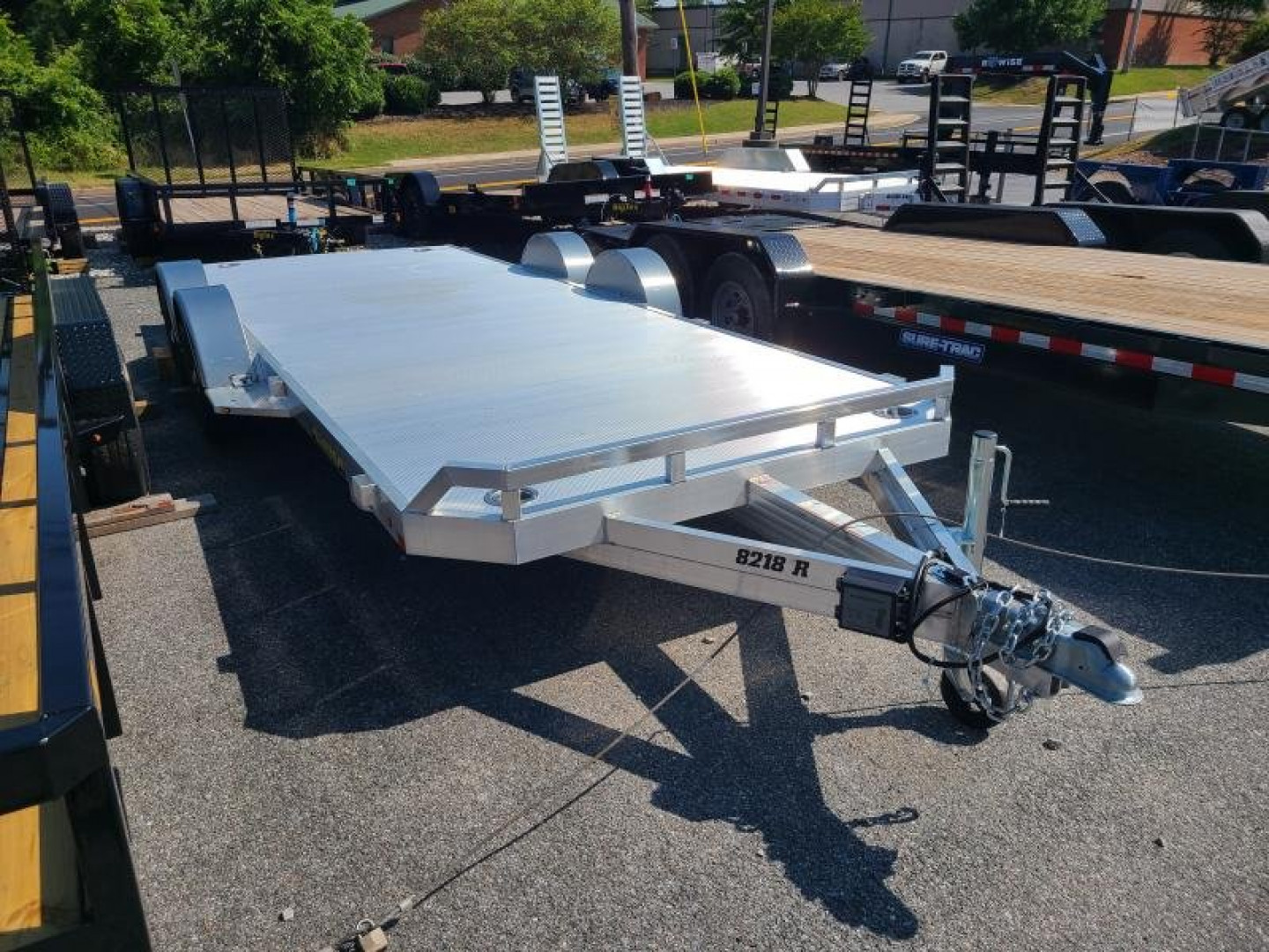 New 7 x 18 ALUMA 8218 Aluminum Car/Utility Trailer, 7k GVWR  ***Spread Axles w/Removable Fenders, Stabilizer Jacks