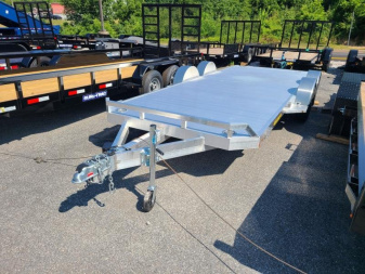 New 7 x 18 ALUMA 8218 Aluminum Car/Utility Trailer, 7k GVWR  ***Spread Axles w/Removable Fenders, Stabilizer Jacks
