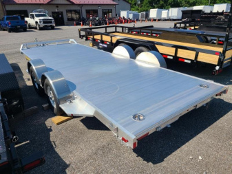 New 7 x 18 ALUMA 8218 Aluminum Car/Utility Trailer, 7k GVWR  ***Spread Axles w/Removable Fenders, Stabilizer Jacks
