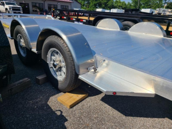 New 7 x 18 ALUMA 8218 Aluminum Car/Utility Trailer, 7k GVWR  ***Spread Axles w/Removable Fenders, Stabilizer Jacks