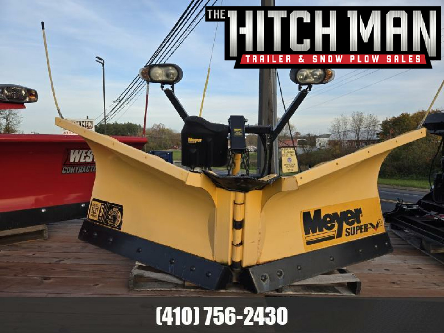 Used Meyer 8.5' Super-V2 V-Plow ***Complete w/Clevis & Controller,  Requires Vehicle Specific Mount/Wiring