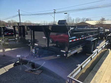 New 7 x 16 Sure-Trac Scissor-Hoist HD Dump Trailer 14k **Includes Tarp Kit, 110v Battery Charger, 12k Dropleg Jack