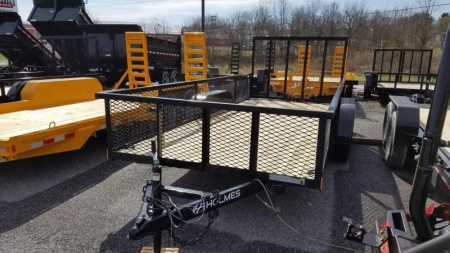 New 6'4  x 16' Holmes 24  Mesh Side Landscape Trailer, 7k GVWR  ***w/4 Welded D-Rings & Spare Tire Mount
