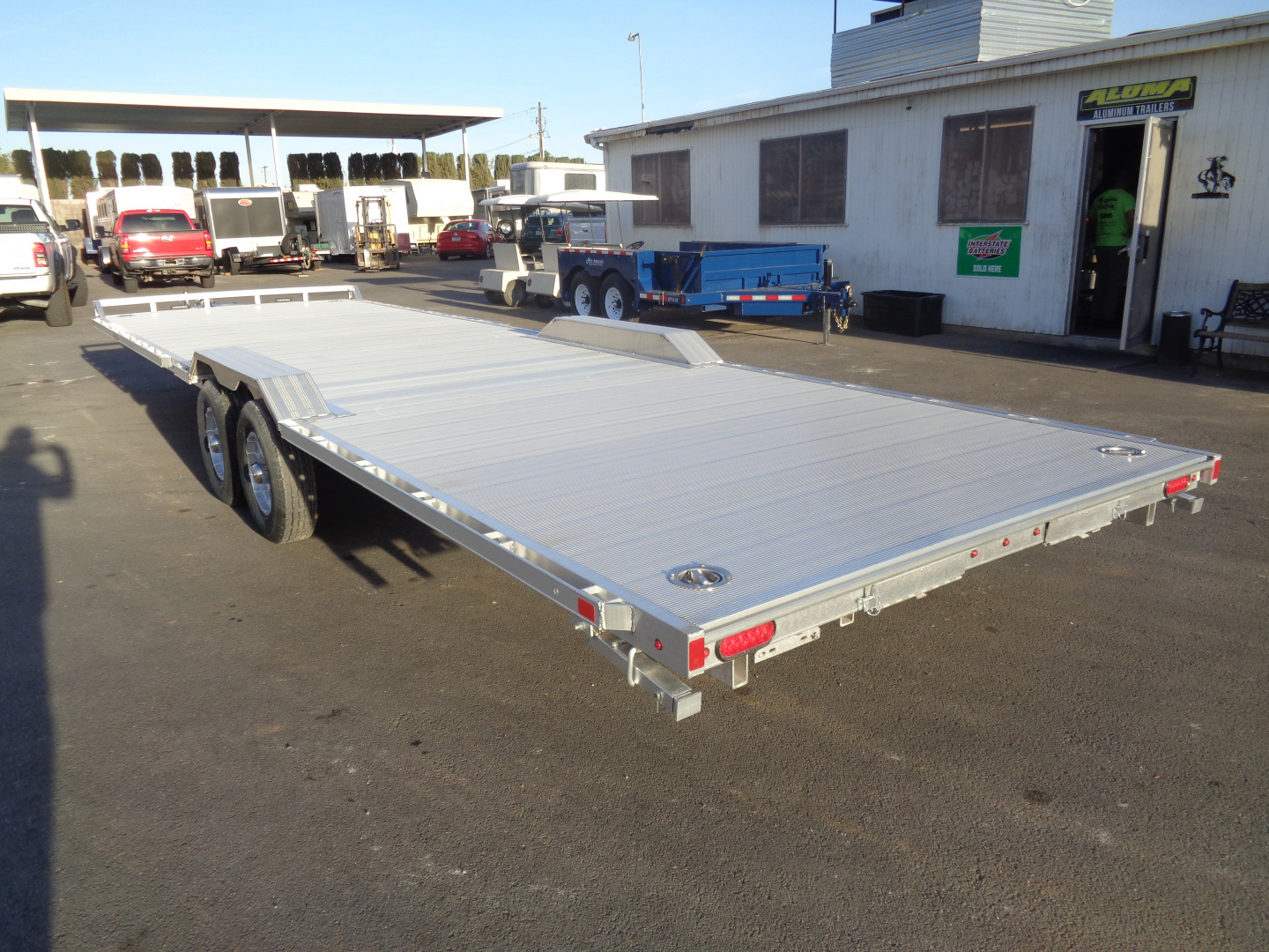 New 2026 Aluma * WB28H-TA-EL-DOF * 28Ft Wide Body Tandem Axle Drive-Over-Fender Car Hauler