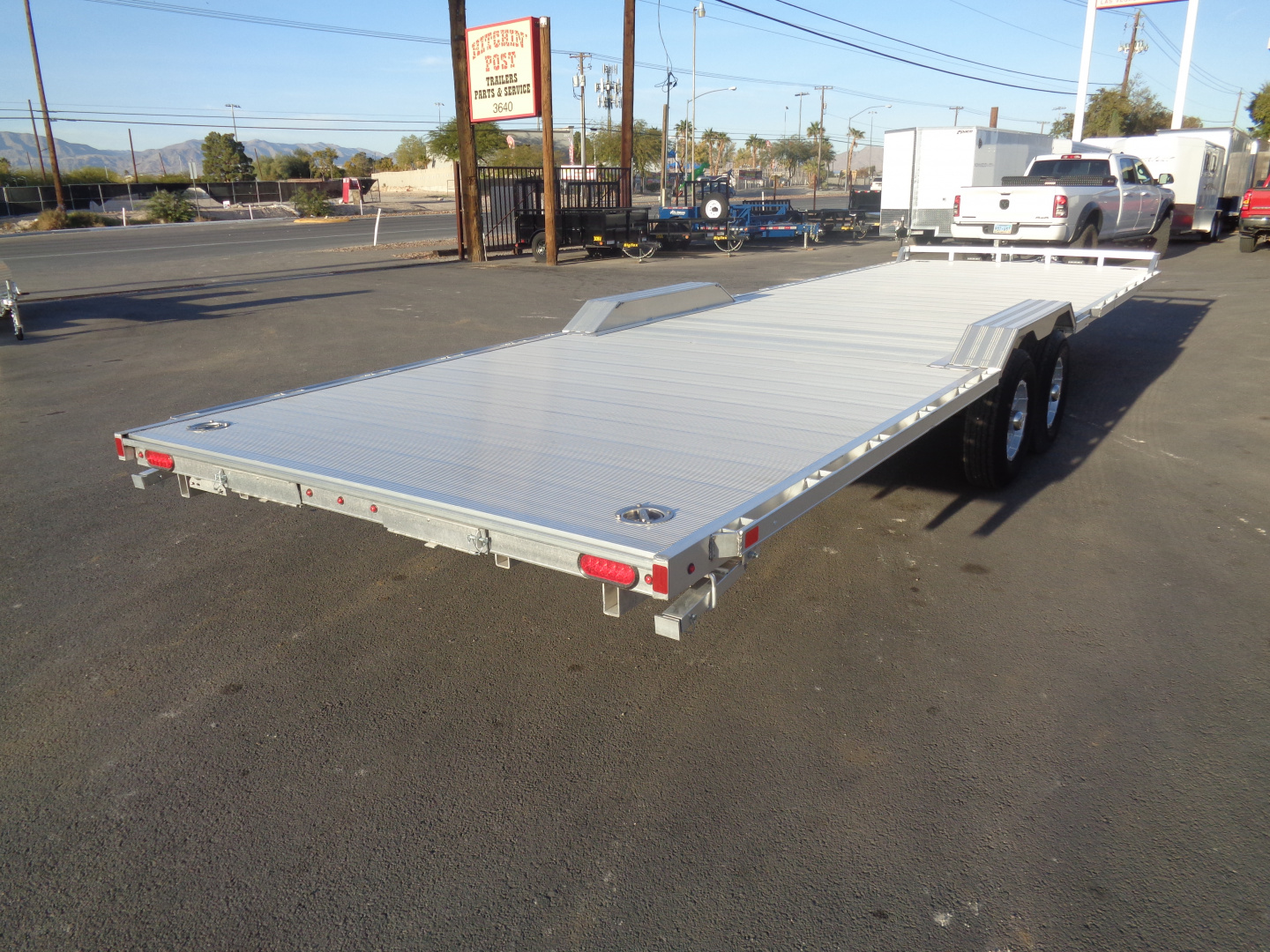 New 2026 Aluma * WB28H-TA-EL-DOF * 28Ft Wide Body Tandem Axle Drive-Over-Fender Car Hauler