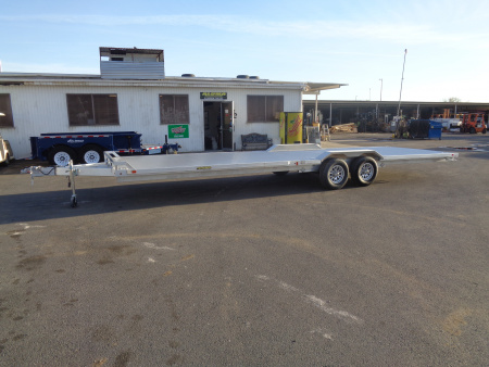 New 2026 Aluma * WB28H-TA-EL-DOF * 28Ft Wide Body Tandem Axle Drive-Over-Fender Car Hauler