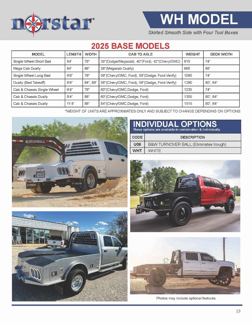 New 2025 Norstar WH Truck Bed