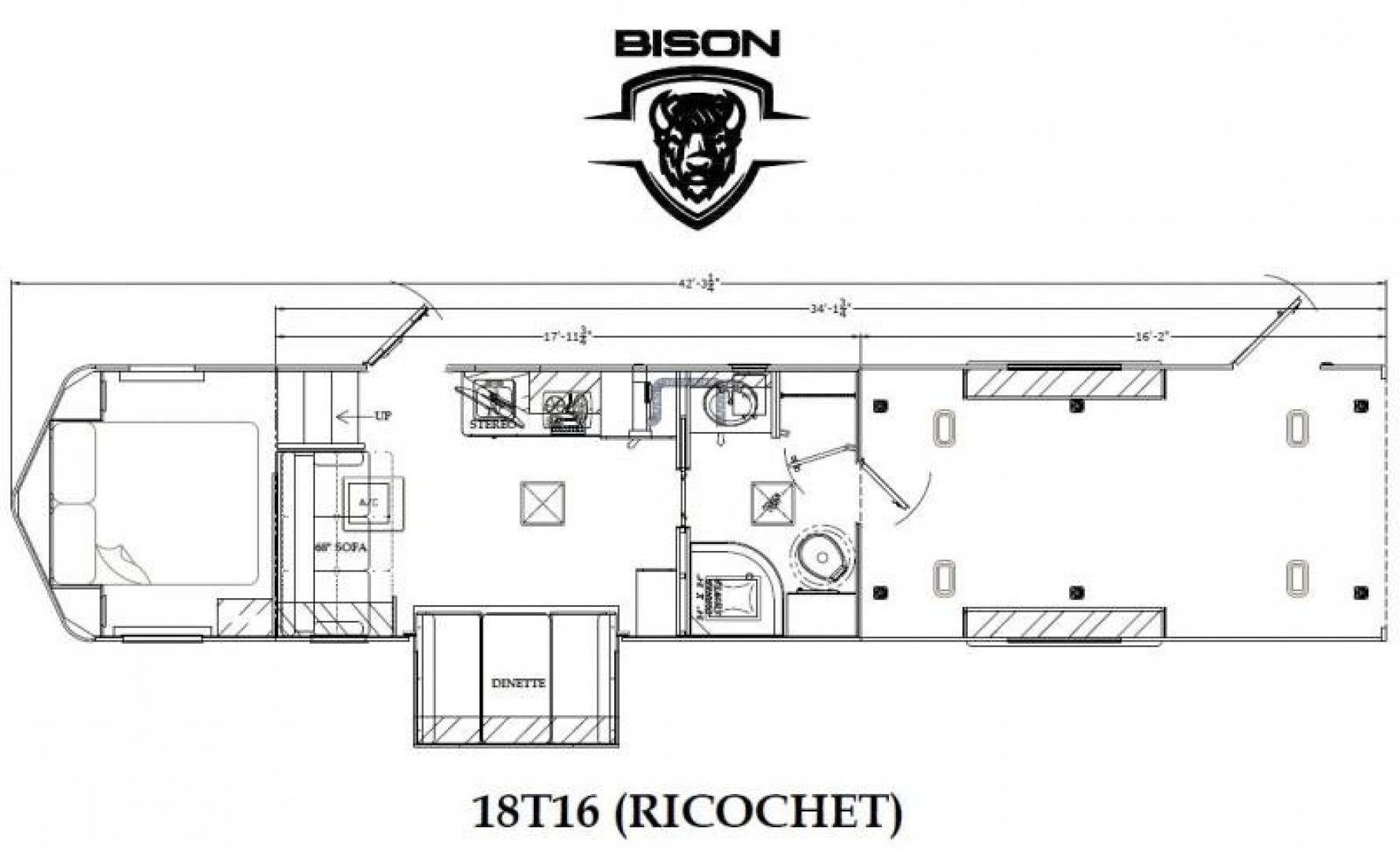 New 2024 BISON TRAILERS RCT18T16 Cargo / Enclosed Trailer