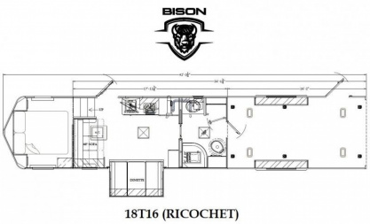 New 2024 BISON TRAILERS RCT18T16 Cargo / Enclosed Trailer