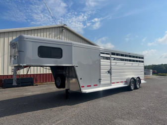 New 2024 Trails West 4H Slant Santa Fe Stock Combo Horse Trailer