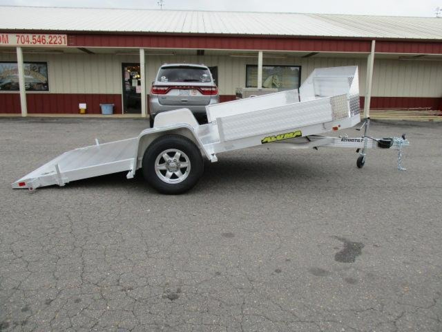 New SOLD 2024 Aluma 8214H-TILT-S-EL-RTD ATV Trailer