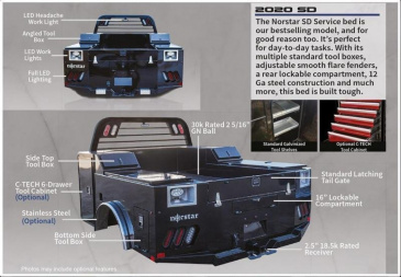 New Norstar SD 8'6"/84/58/42 Smooth Truck Bed / Equipment