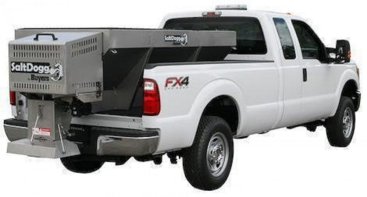 New SALTDOGG (1400100SS) 2.0 Cu Yd (8') Stainless Steel GAS Salt Spreader w/ Extended Chute