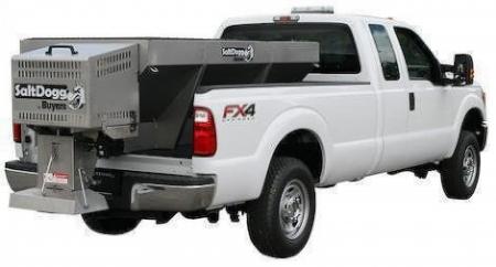 New SALTDOGG (1400100SS) 2.0 Cu Yd (8') Stainless Steel GAS Salt Spreader w/ Extended Chute