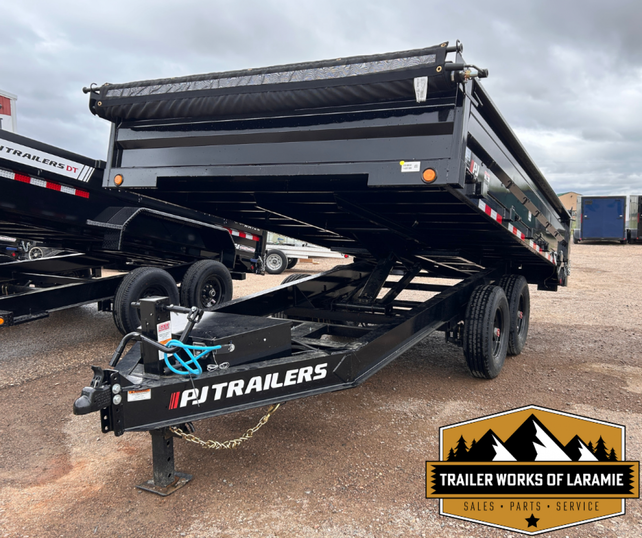 New 2026 PJ D8 96" Deck over Dump Trailer-Fold down sides-7x14-16K