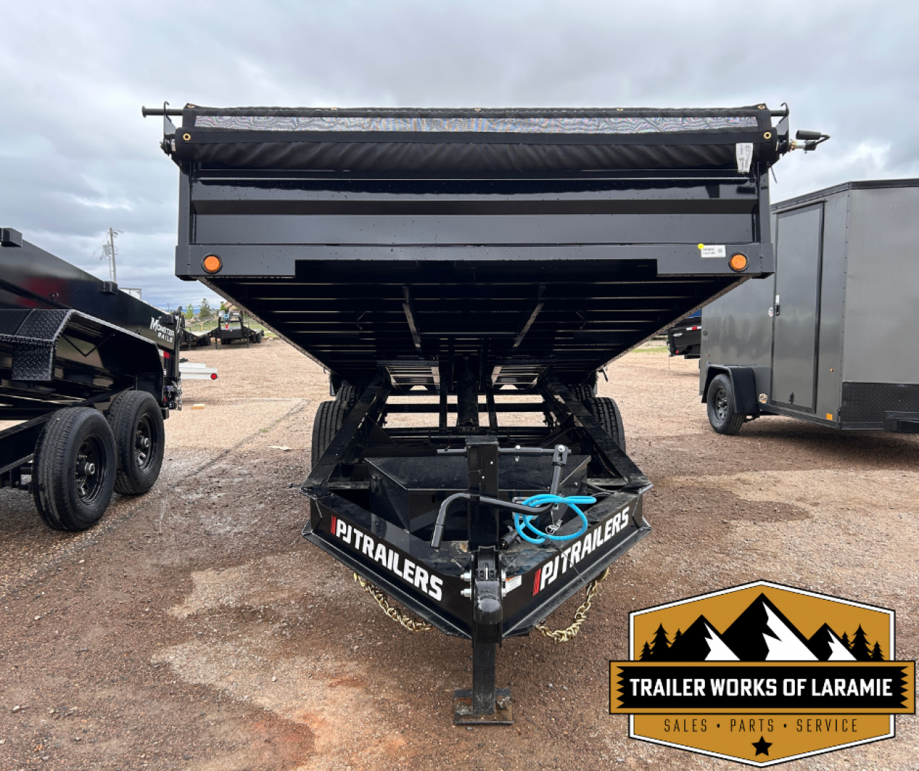 New 2026 PJ D8 96" Deck over Dump Trailer-Fold down sides-7x14-16K