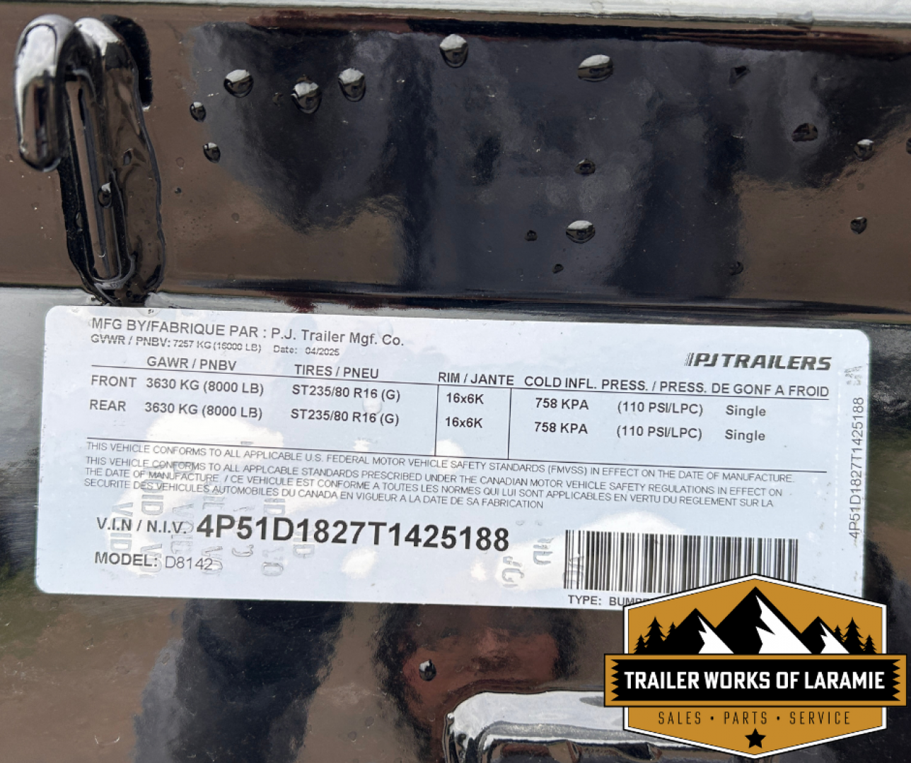 New 2026 PJ D8 96" Deck over Dump Trailer-Fold down sides-7x14-16K