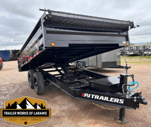 New 2026 PJ D8 96" Deck over Dump Trailer-Fold down sides-7x14-16K