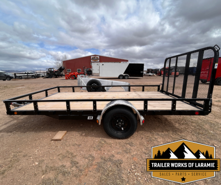 New 2025 PJ Trailer U8 7 X 14 SA Utility Trailer- 83" wide deck
