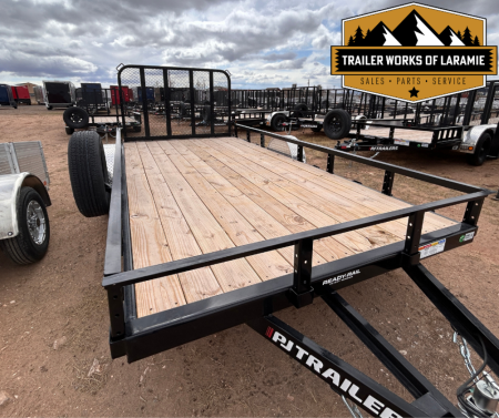 New 2025 PJ Trailer U8 7 X 14 SA Utility Trailer- 83  wide deck