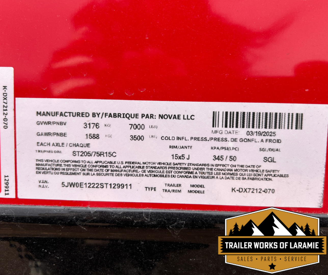 New 2025 Look Trailers 6 X 12 7K ST DLX Flat Top V-Nose Cargo / Enclosed Trailer